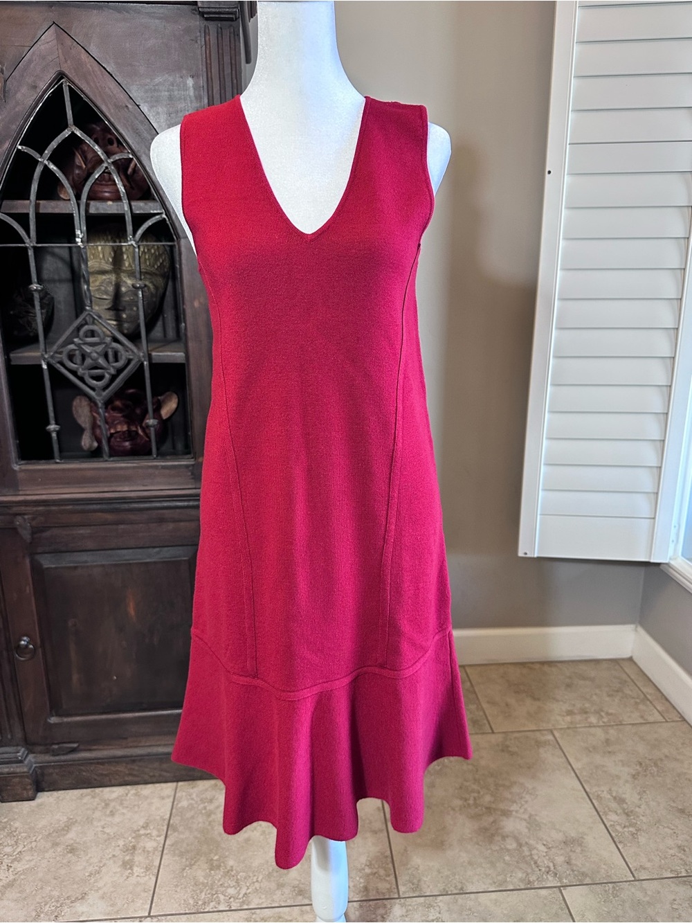 Ann Taylor (factory) Sleeveless V-Neck Pink Flared Hem Dress, Size XS, NWT